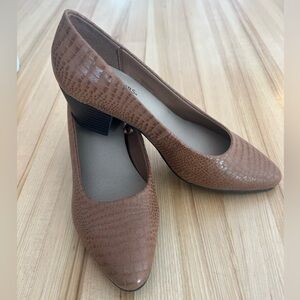 Kim Rogers Croc-Embossed Heels